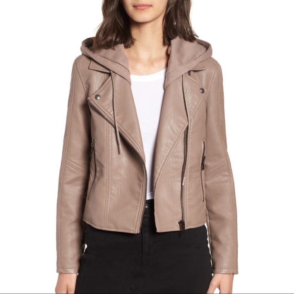 Blank NYC Meant To Be Moto Jacket w/ Removable Hood
